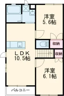 メゾンカンパニュール【2階】の間取り