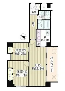 リバー&タワー【12階】の間取り