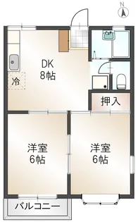 メリディアン【2階】の間取り