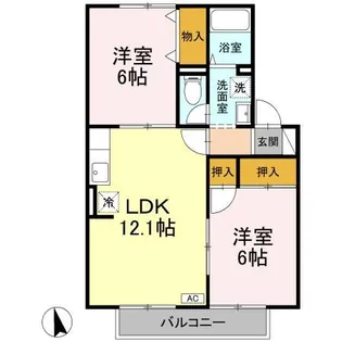 サンハイム井上 A棟【2階】の間取り