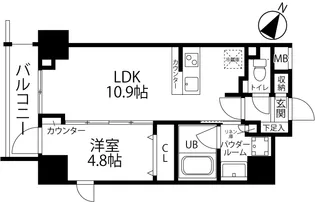 FRAMES AKASAKA【8階】の間取り