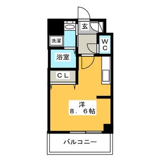 パルティール金山【8階】の間取り