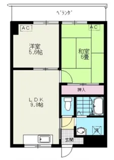 リブステージ横浜【5階】の間取り