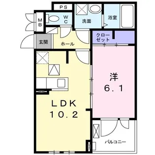 カシータ【1階】の間取り
