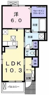 アンソレイユ【1階】の間取り