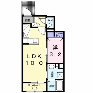 ライブタウンたかだ A【1階】の間取り