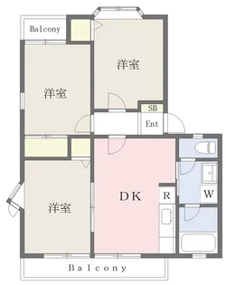 オークハウス【2階】の間取り