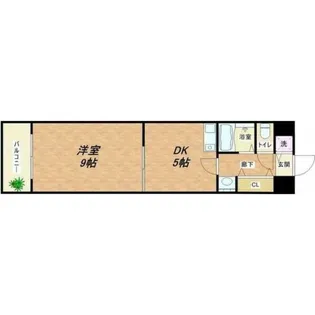 グリーンプラザ瓦町【8階】の間取り