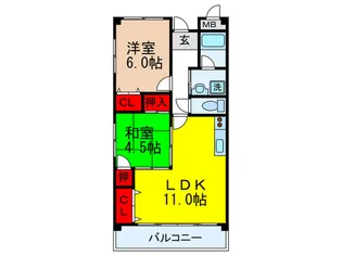 サン服部【2階】の間取り