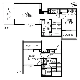 モンブラスト八雲【2階】の間取り