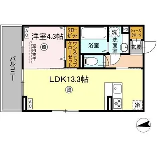 トリシアMKI【3階】の間取り