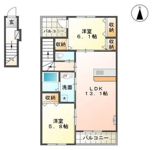 プランドールMERAII【2階】の間取り