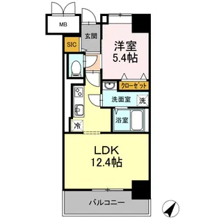 ACT VALORE【7階】の間取り
