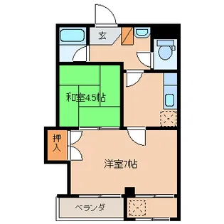 グランディールJ【2階】の間取り