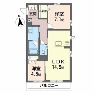 メゾンエール【2階】の間取り