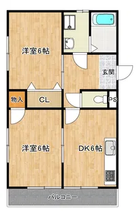 ビギンハイツ【2階】の間取り