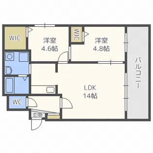 パーク琴似館【4階】の間取り
