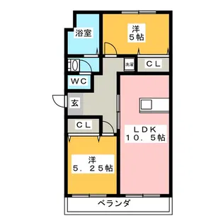 リバーサイドマンション江戸川【1階】の間取り