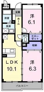ファーチャ・イターナルD【1階】の間取り