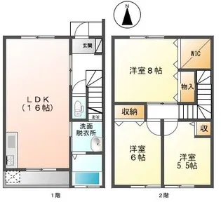 K・RプラザII【1階】の間取り