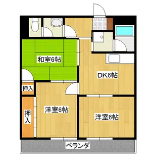 サンライズ北丘【1階】の間取り