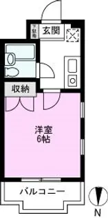 1Kの間取り画像