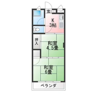 天王マンション【4階】の間取り