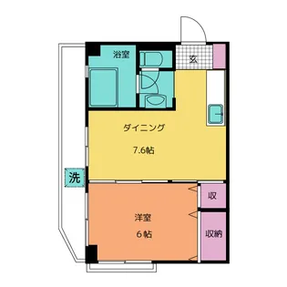 第2荒川マンション【4階】の間取り