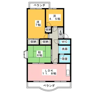 ガーデン葉月III【3階】の間取り