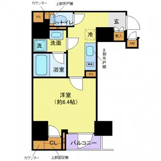 ディアレイシャス市谷薬王寺【10階】の間取り