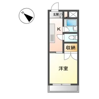 フラットサンパール【6階】の間取り