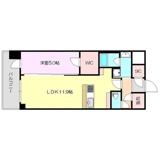 リッツ新大阪プレミアム【9階】の間取り