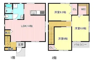 静岡県浜松市中央区船越町【一戸建】の間取り
