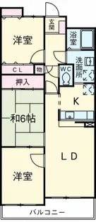 丸美ロイヤル常磐【7階】の間取り