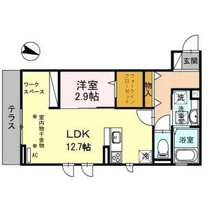 アールヴォリ町村【1階】の間取り