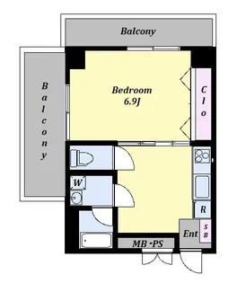 ルミナス南台【4階】の間取り