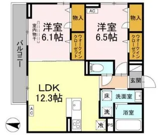 ラフィーネ南蔵王【3階】の間取り