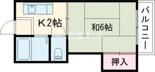 クレジール牧野【2階】の間取り