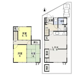 岡山県岡山市北区津倉町2【一戸建】の間取り