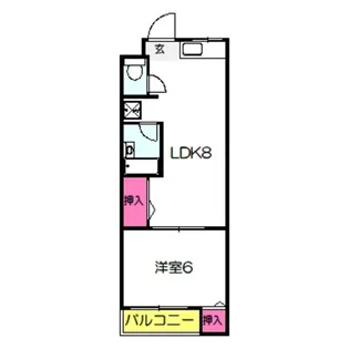 1LDKの間取り画像