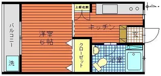 平和コーポ【4階】の間取り