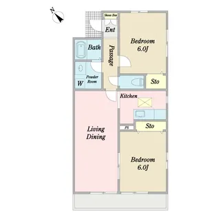 エメラルド大倉山【2階】の間取り