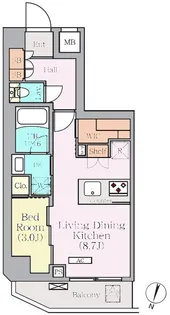 ARKMARK世田谷砧【5階】の間取り
