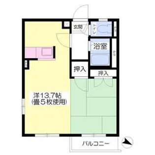 エステート麗B棟【1階】の間取り