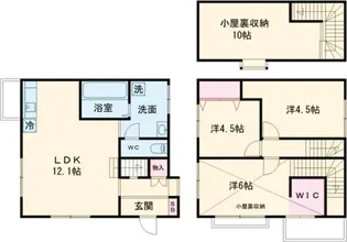 新潟県新発田市大栄町2【一戸建】の間取り