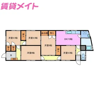 三重県鈴鹿市岸岡町【一戸建】の間取り