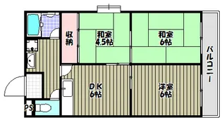シャトー原山台【4階】の間取り