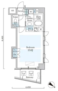オーキッドレジデンス六本木【10階】の間取り