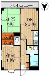 青山コーポA【3階】の間取り