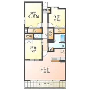 コート梅ヶ丘【5階】の間取り